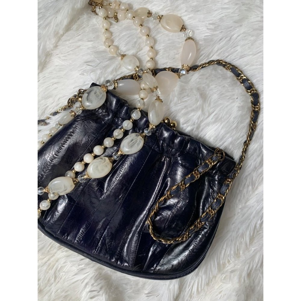 Vintage eel skin bag